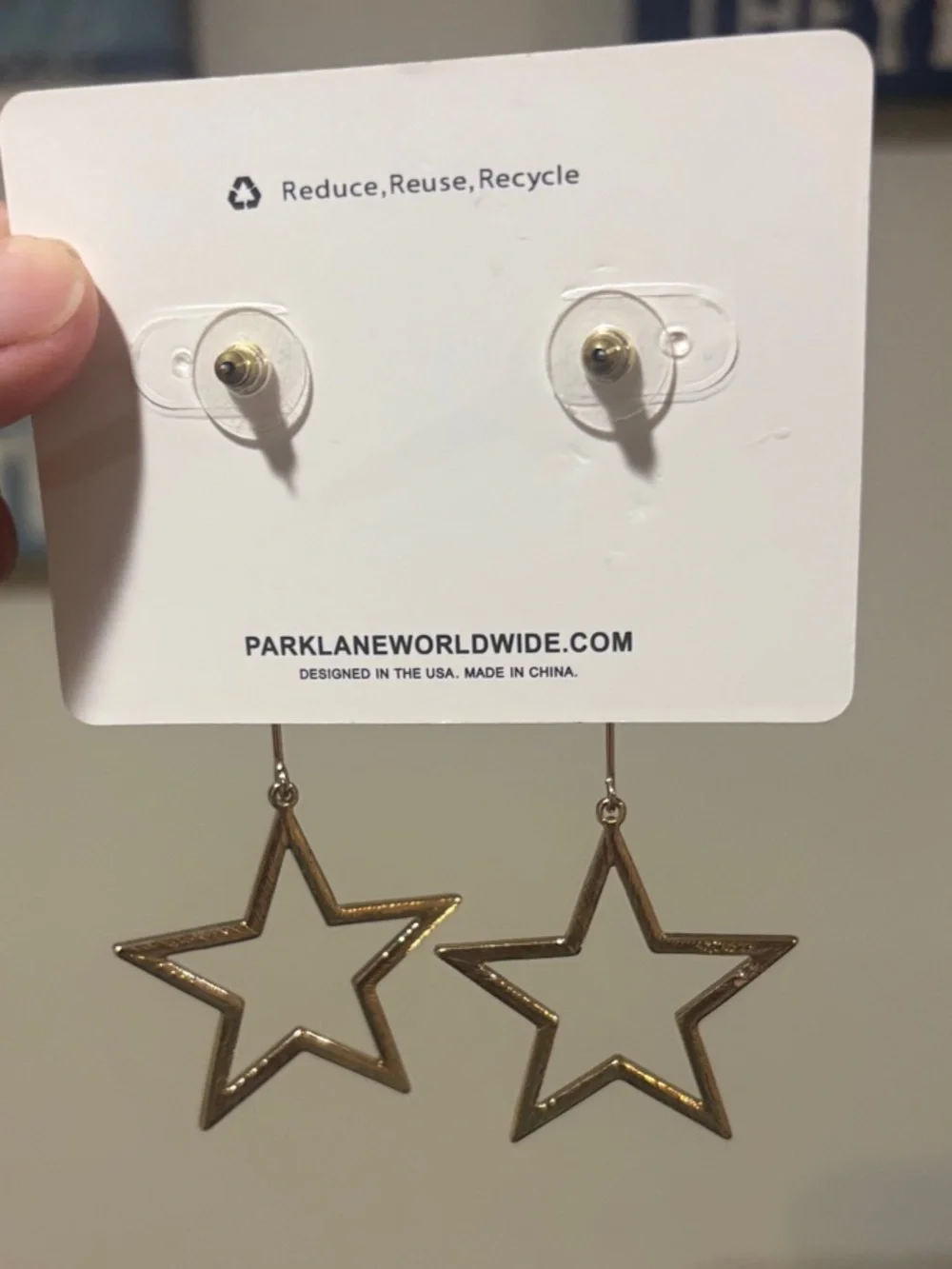 Park Lane “Twinkle” Gold Star Outline Dangle Earrings